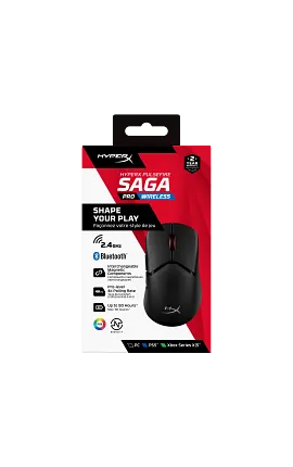 HyperX Pulsefire Saga Pro Wireless Gaming Mouse (Black)