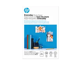 HP Everyday Photo Paper, Glossy, 52 lb, 4 x 6 in. (101 x 152 mm), 100 sheets CR759A