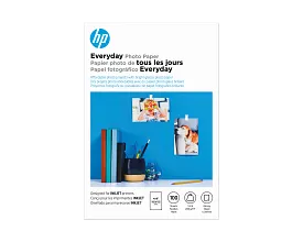HP Everyday Photo Paper, Glossy, 52 lb, 4 x 6 in. (101 x 152 mm), 100 sheets CR759A