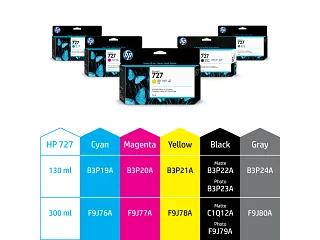 HP 727　727B インクカートリッジ4本セット HP 727インクカートリッジ マゼンタ 130ml (B3P20A) SYC
