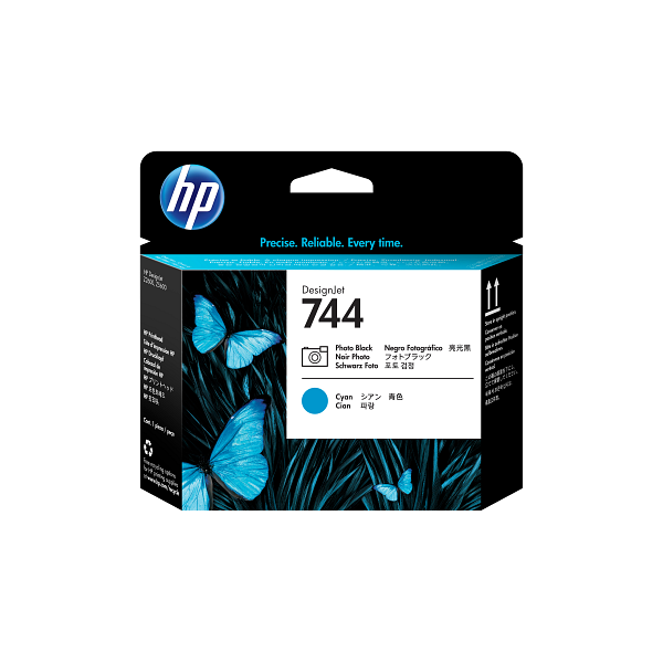 HP 744 WW Photo Black-Cyan DesignJet Printhead