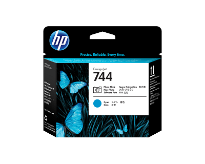 HP 744 Photo Black/Cyan DesignJet Printhead