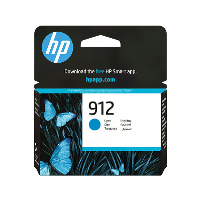 HP 912 Cyan Original Ink Cartridge, 3YL77-80014, 3YL77AE
