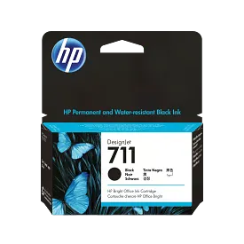 HP 711 38-ml Black DesignJet Ink Cartridge, CZ129A