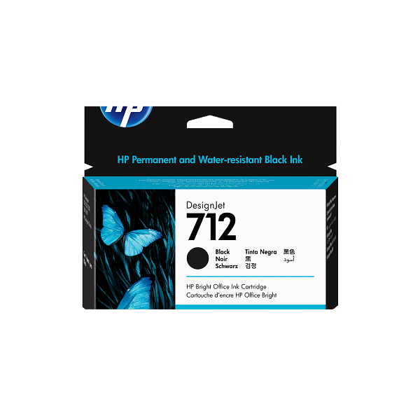 HP 712 80ml Black DesignJet Ink Cartridge WW 3ED71A - 2000x2000