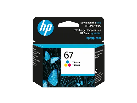 Ink Supplies, HP 67 Tri-color Original Ink Cartridge, 3YM55AN#140
