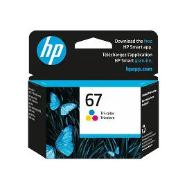 HP 67 Tri-color Original Ink Cartridge, 3YM55AN#140