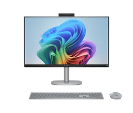 HP OmniStudio X All-in-One 27-cs1065t Desktop PC, Windows 11 Home, 27", Intel® Core™ Ultra 7, RAM, 1TB SSD, FHD, Meteor silver