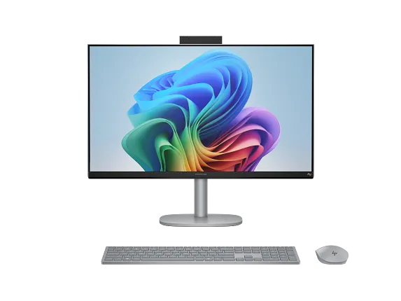 HP OmniStudio X All-in-One Desktop Next Gen AI 27-cs1065t PC, Windows 11 Home, 27", Intel® Core™ Ultra 7, 16GB RAM, 1TB SSD, FHD, Meteor silver
