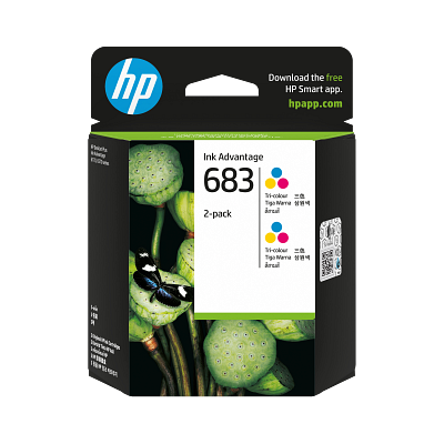 HP 683 2-Pack Tri-color Original Ink Cartridge