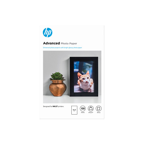 HP Q8692A Fejlesztett fényes fotópapír 250gr 10x15 100 lap szegély nélküli nyomtatáshoz