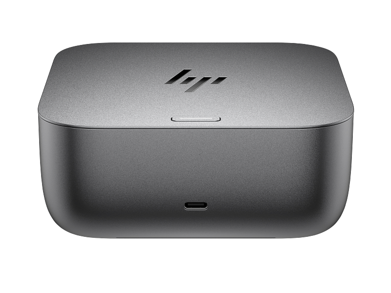 HP-Thunderbolt-4-100W-G6-Dock-MeteorSilver-Catalog-WhiteBG-Front-Top