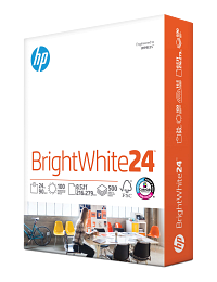 HP BrightWhite24TM 24 lb 8.5 x 11 in. (216 x 279 mm) 500 sheets