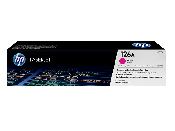 HP Laser Toner Cartridges and Kits, HP 126A Magenta Original LaserJet Toner Cartridge, CE313A