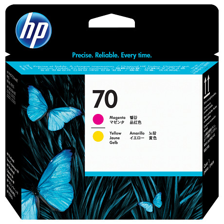 HP 70 bíbor és sárga nyomtatófej C9406A