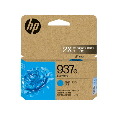 HP 937e EvoMore Cyan Original Ink Cartridge