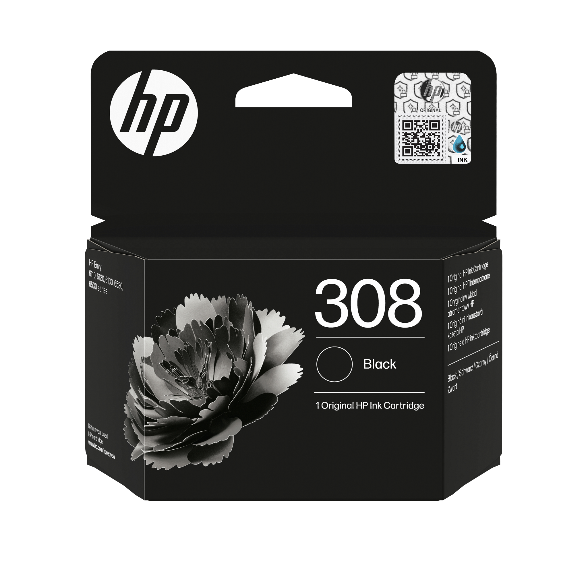 HP 308 Black Original Ink Cartridge 7FP21-80009 7FP21UE
