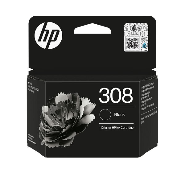 HP 308 Black Original Ink Cartridge 7FP21-80009 7FP21UE
