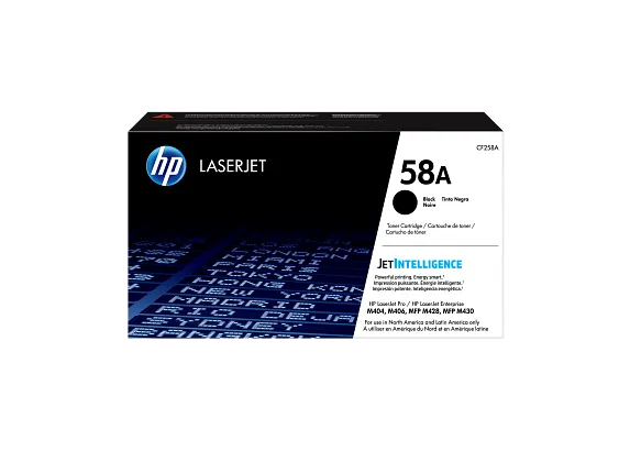 HP Laser Toner Cartridges and Kits, HP 58A Black Original LaserJet Toner Cartridge, CF258A