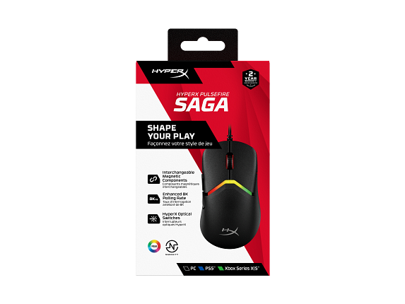 HyperX Pulsefire Saga Gaming Mouse (Black)