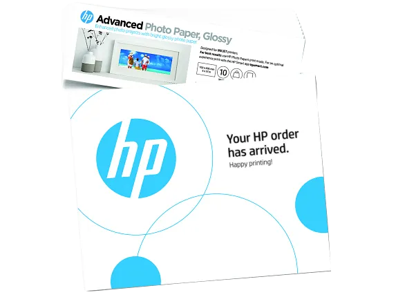 HP Photo Papers, HP Advanced Photo Paper, Glossy, 65 lb, 4 x 12 in. (101 x 305 mm), 10 sheets 49V51A