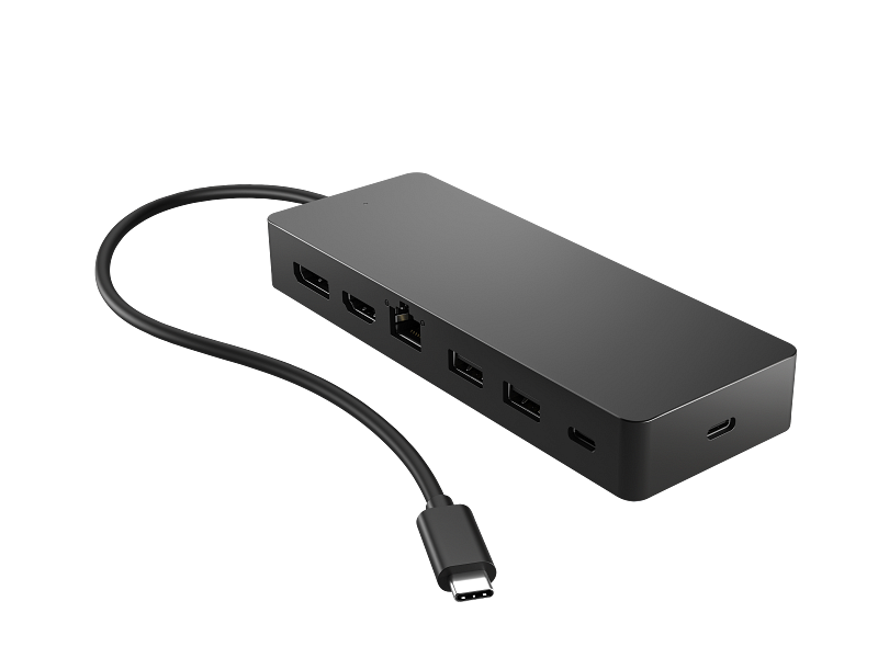 HP Universal USB-C Multiport Hub PMS BlackC Coreset TopRight