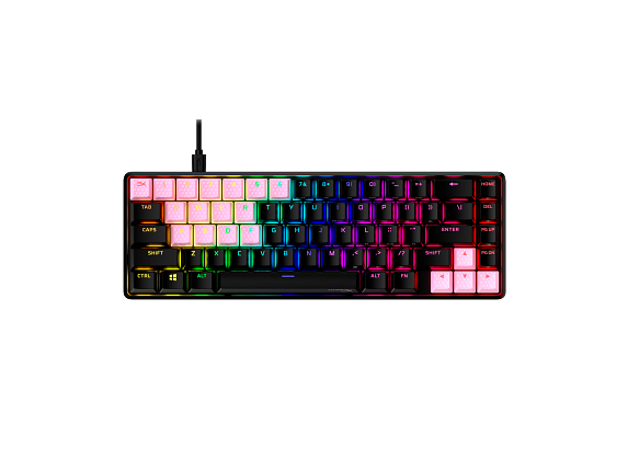 Photos - Keyboard HyperX Rubber Keycaps - Gaming Accessory Kit - Pink 519U0AA#ABA (US Layout)