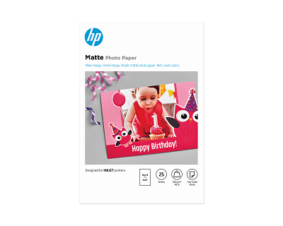 HP Matte Photo Paper 180 g/m2 10 x 15 cm (101 x 152 mm) 25 sheets