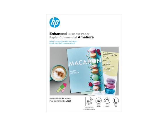 HP Enhanced Business Paper, Matte, 40 lb, 8.5 x 11 in. (216 x 279 mm), 150 sheets Q6543A - Center