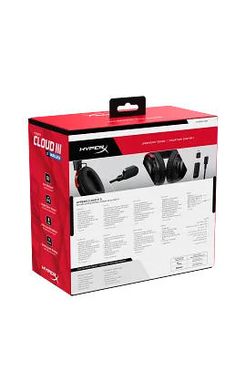 HyperX Cloud III S Wireless - Gaming Headset (Black-Red)