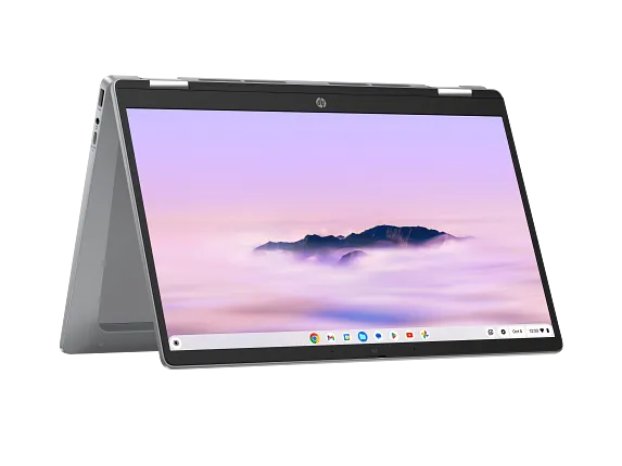 Series 7 of 18 HP Home Laptop PCs, HP Chromebook PLUS laptop x360 14b-cd0010nr, 14", touch screen, Intel® Core™ i3, 8GB RAM, 128GB UFS, FHD