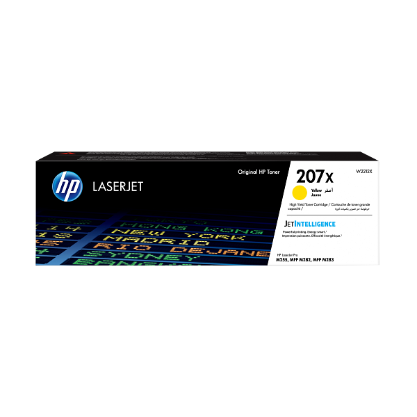 HP 207X Yellow High Yield Toner Cartridge - W2212X W2212-00902a EMEA