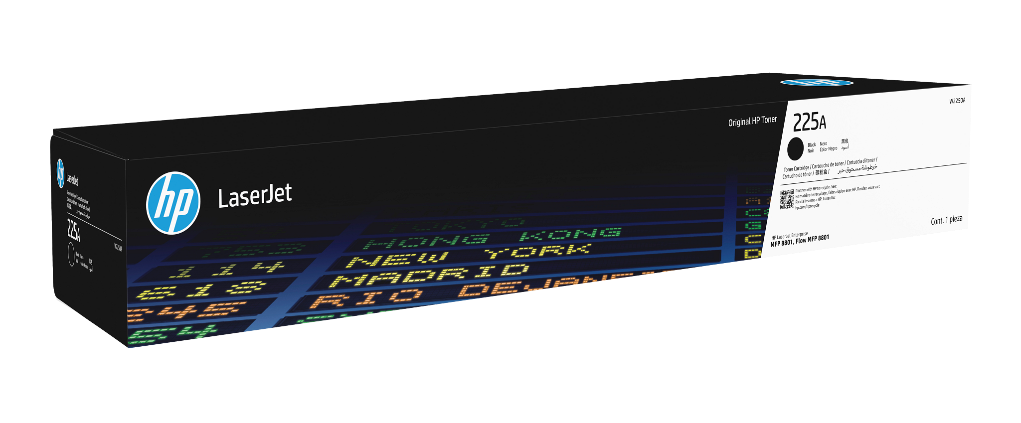 HP LaserJet 225A Black Toner Cartridge W2250A W2250-00009a WW