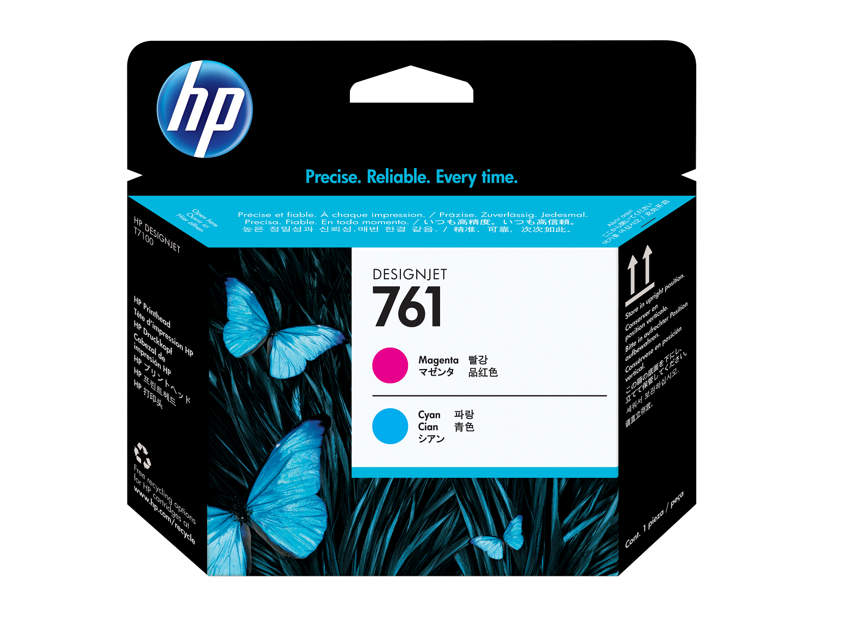 HP 761 Magenta/Cyan DesignJet Druckkopf, CH646A - Bild 1 von 2