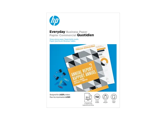 HP Everyday Business Paper, Glossy, 32 lb, 8.5 x 11 in. (216 x 279 mm), 150 sheets 4WN08A