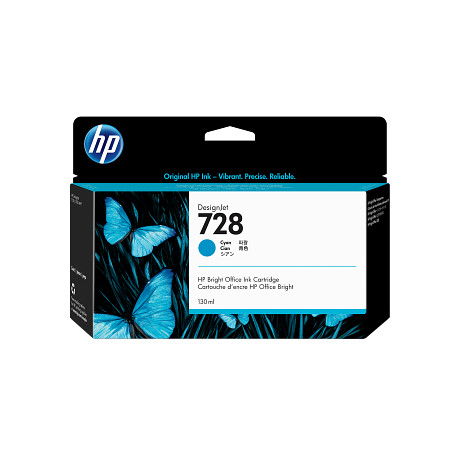 HP 728 F9J67A 130 ml-es ciánkék DesignJet T730 T830 tintapatron
