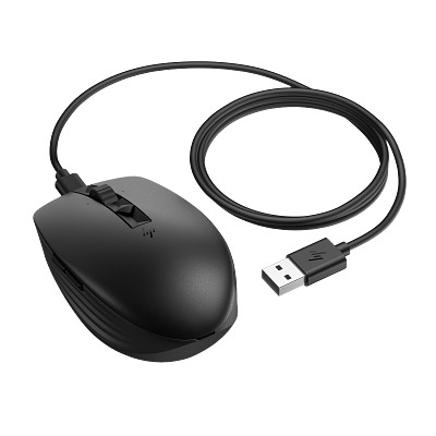 23C1 HP710 Programmable Silent Mouse NightFallBlack CoreSet Wired UpperRearLeft WhiteBG