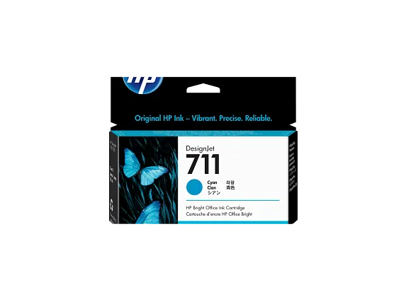 Ink Supplies, HP 711 29-ml Cyan DesignJet Ink Cartridge, CZ130A