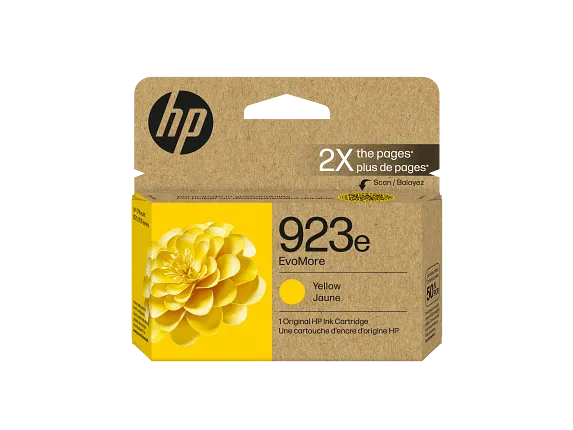 Ink Supplies, HP 923e EvoMore Yellow Original Ink Cartridge, 4K0T6LN