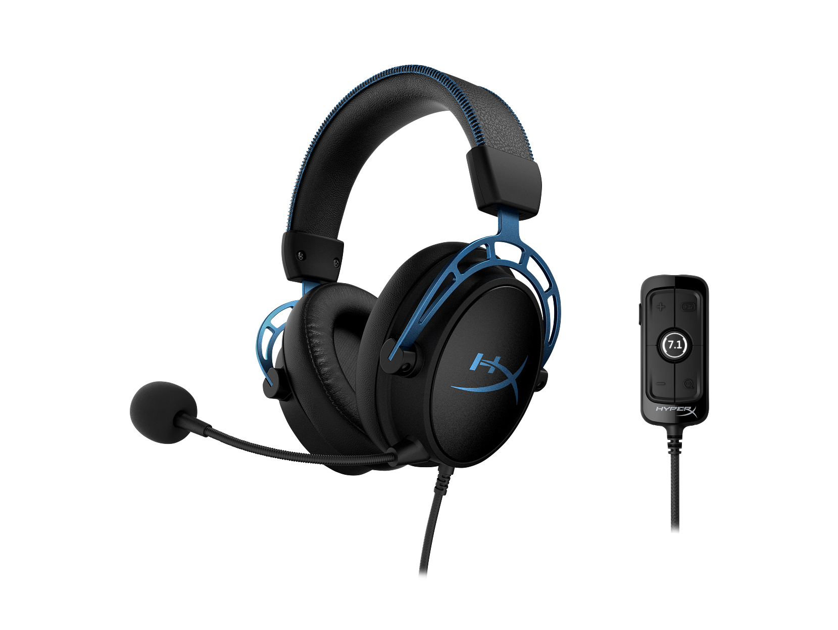 HyperX Cloud Alpha S - Gaming Headset - Black-Blue - Afbeelding 6 van 9