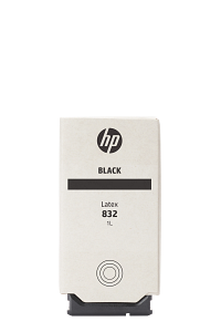 HP 832 1-liter Black Latex Ink Cartridge