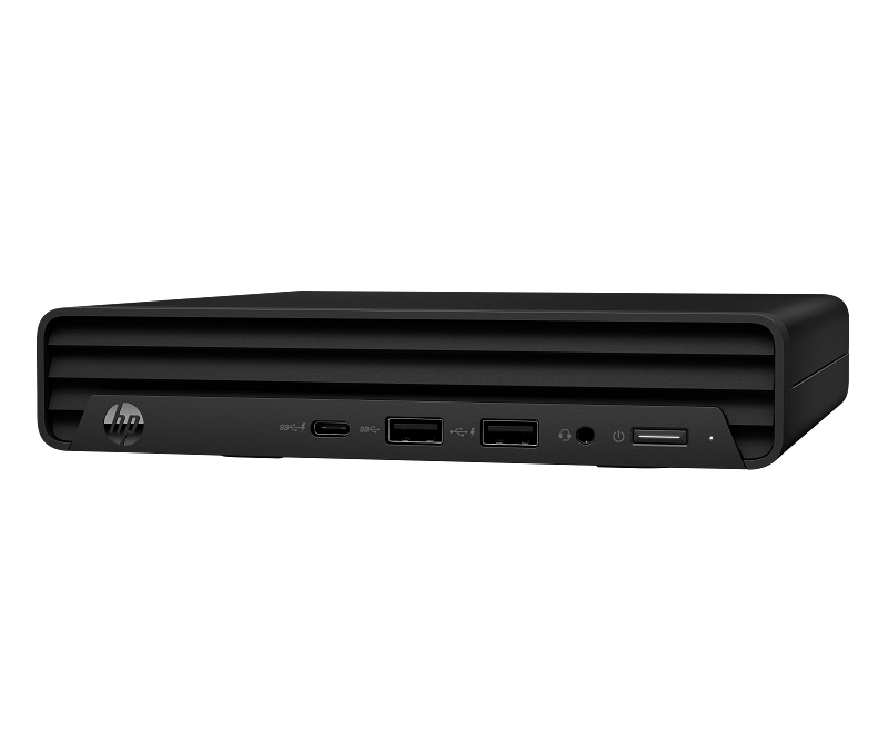 HP Pro Mini 260 G9 Desktop PC 35w JetBlack nonODD CoreSet Horizontal Left Facing