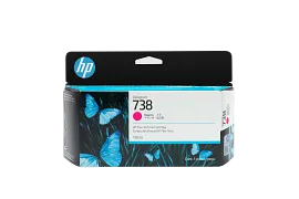 HP 738 130-ml Magenta DesignJet Ink Cartridge, 498N6A