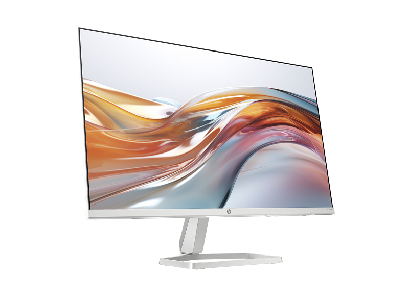 24C1 HP Series 5 23.8inch FHD White Monitor 524sw CeramicWhite screenSH Coreset FrontRight WhiteBg