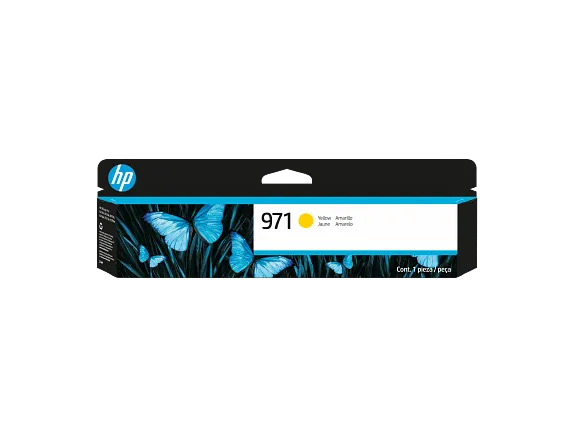 Ink Supplies, HP 971 Yellow Original Ink Cartridge, CN624AM