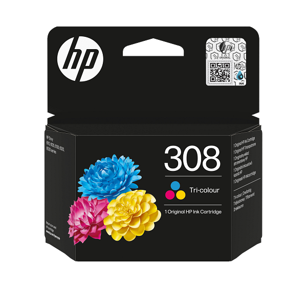 HP 308 Tri-color Original Ink Cartridge 7FP20-80009 7FP20UE