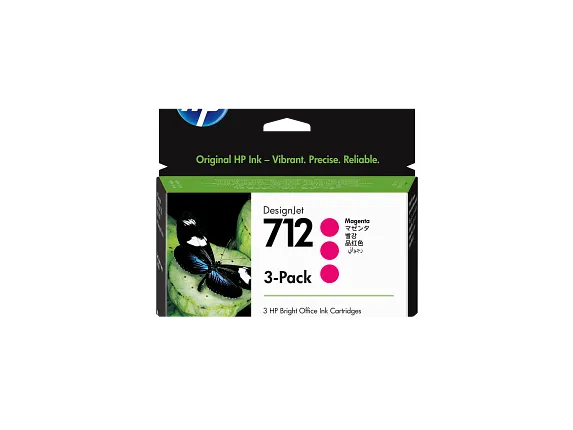 HP 712 Magenta DesignJet Ink Cartridge 3-Pack, 3ED78A HP 712 Magenta DesignJet Ink Cartridge 3-Pack, 3ED78A