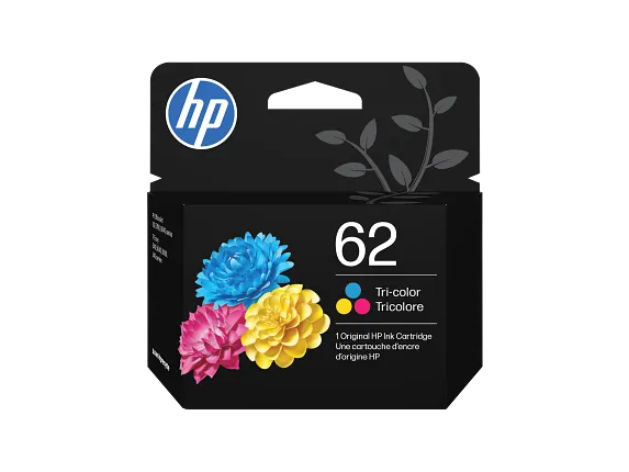 HP 62 Tri-color Original Ink Cartridge, C2P06AN#140