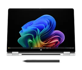 HP OmniBook 5 Flip 2-in-1 Laptop Next Gen AI 14, Windows 11 Home, 14", Touch screen, Intel® Core™ Ultra 5, 16GB RAM, 256GB SSD, 2K, Glacier silver