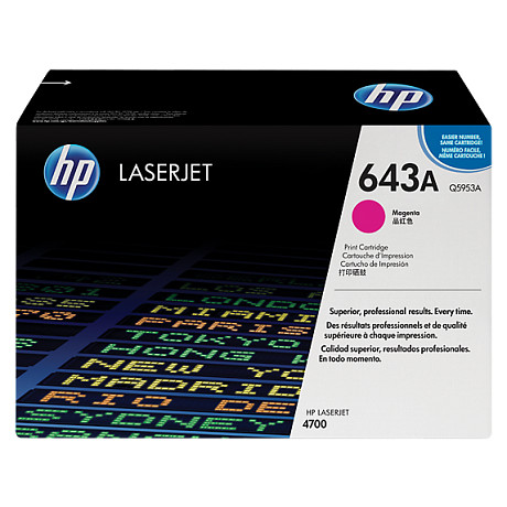 HP 643A Q5953A bíbor toner / festékkazetta Color LaserJet 4700 nyomtatókhoz (10000 old.)